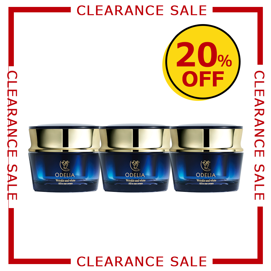 [2025クリアランス] ODELIA（オディリア）リンクル＆ホワイト オールインワンクリーム 3個セット