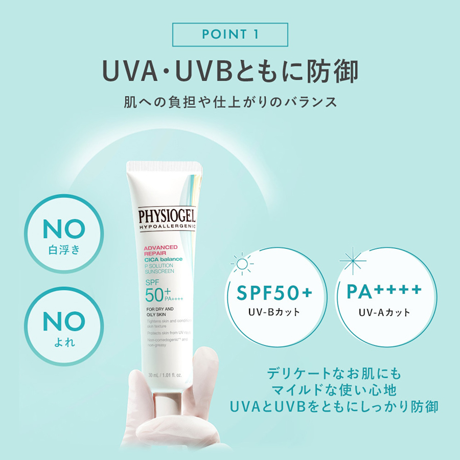 PHYSIOGEL アドバンスドリペア シカ バランス Ｐソリューション サンスクリーン