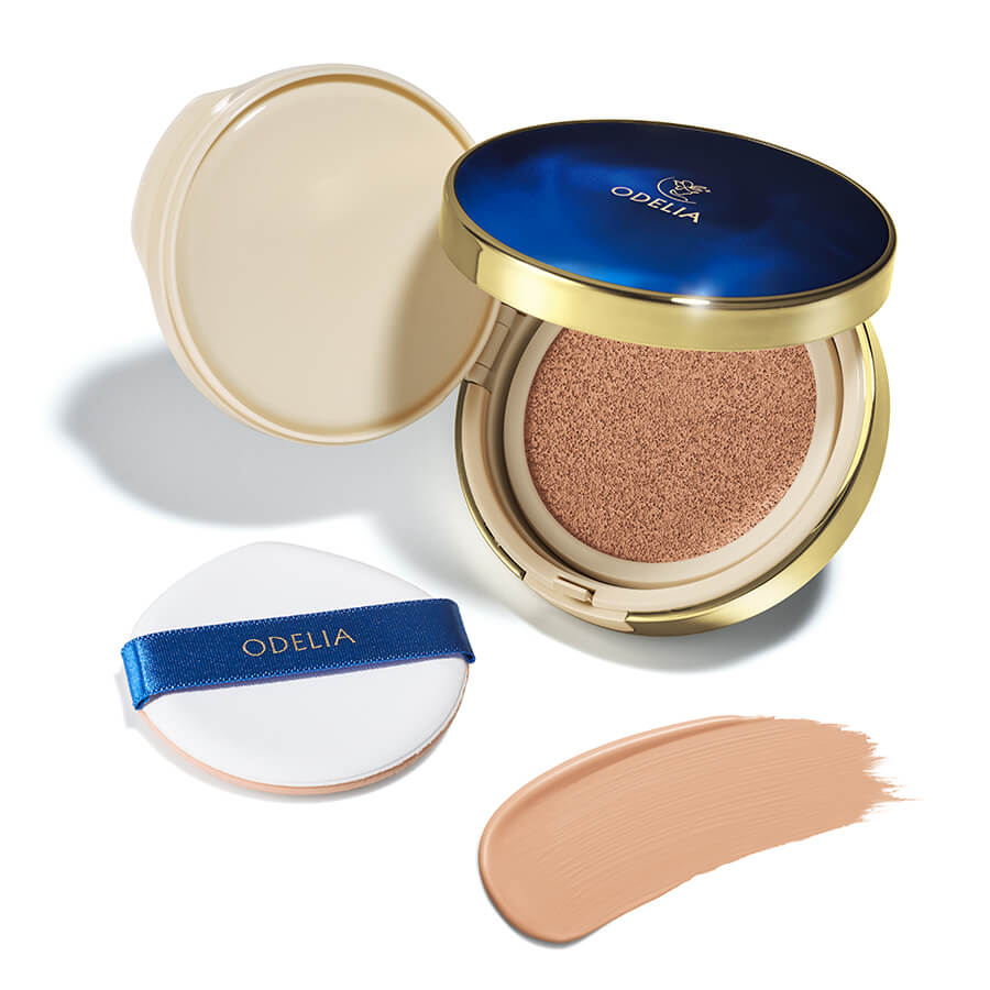 ODELIA(オディリア)ルミナスフィットクッションファンデーション 01 ナチュラルベージュ(ケース+リフィル)セット(01 ナチュラルベージュ)