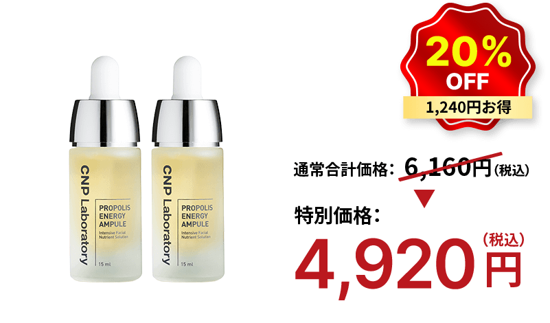 20%OFF 1,240円お得 特別価格：4,920円（税込）