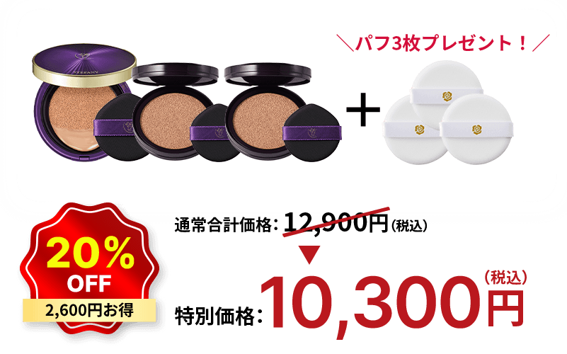 20%OFF 2,600円お得 特別価格：10,300円（税込）