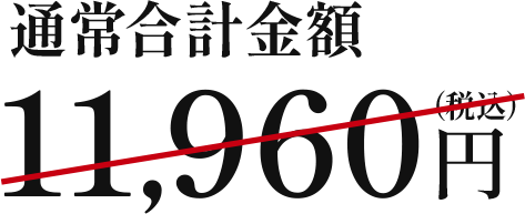 通常合計金額13,960円（税込）