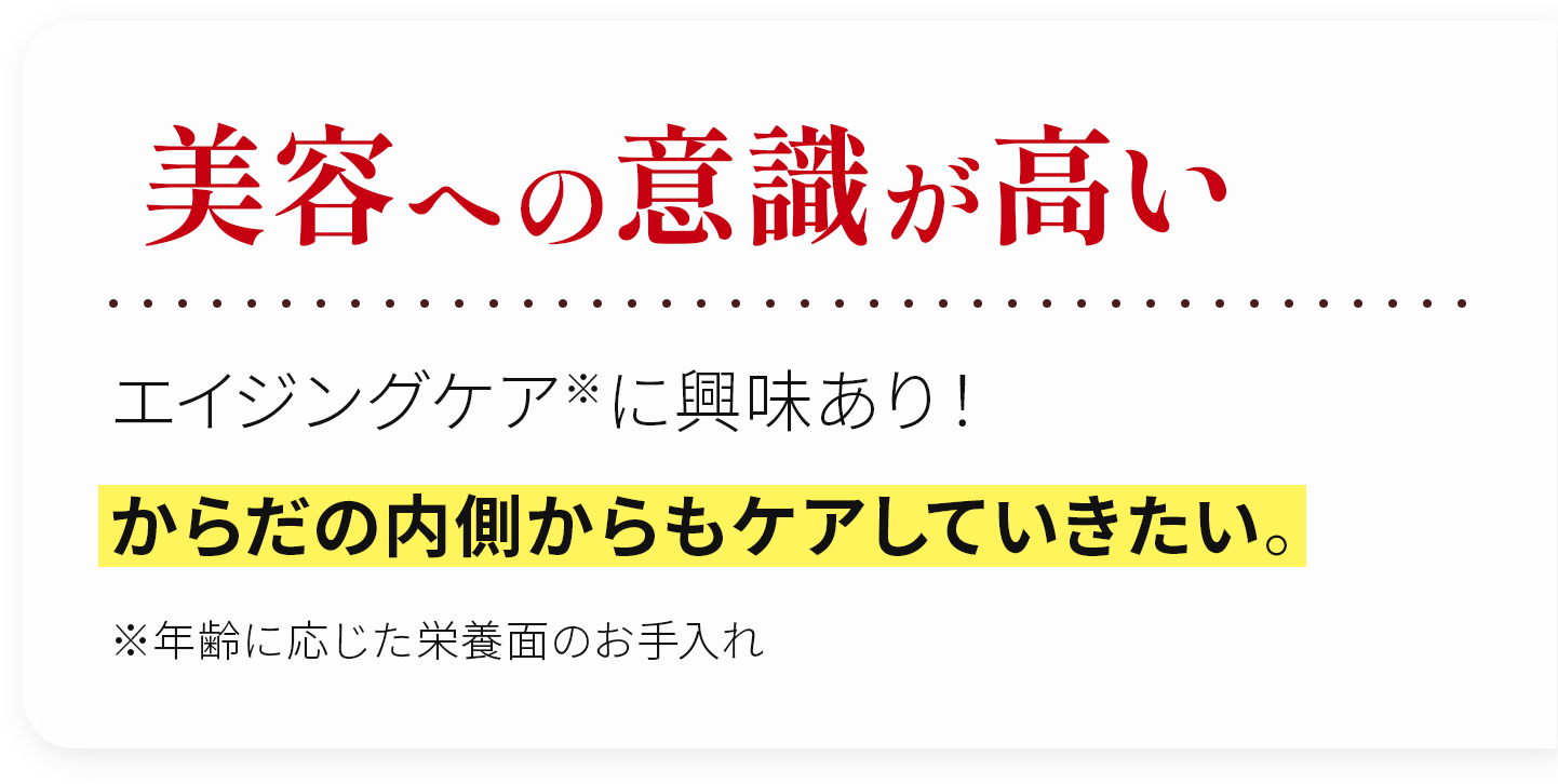 美容への意識が高い