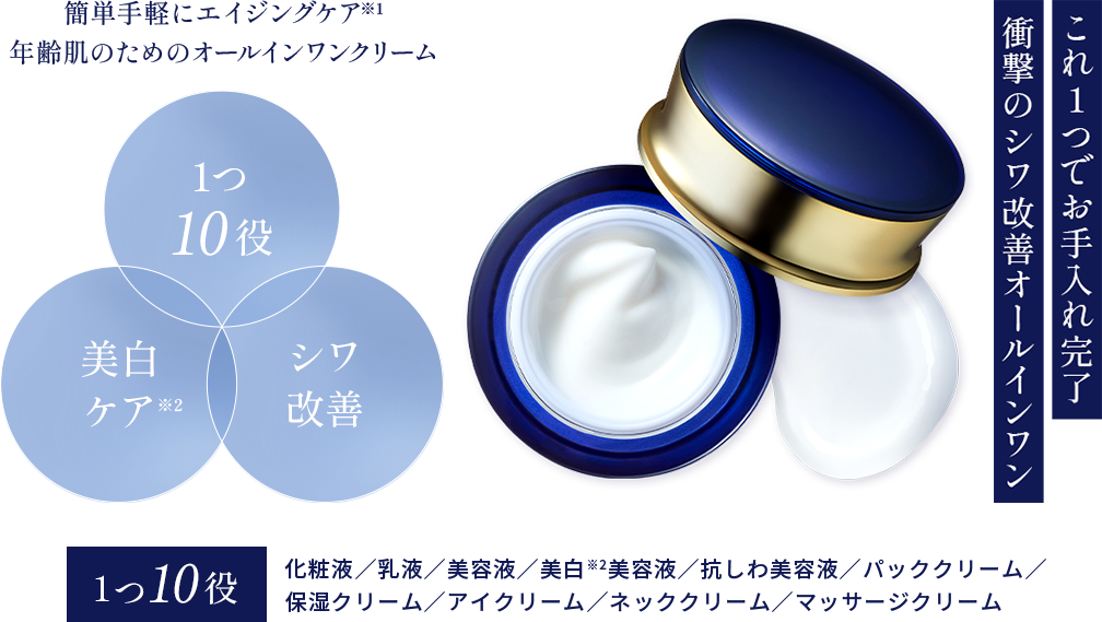 これ一つでお手入れ完了衝撃のシワ改善オールインワン