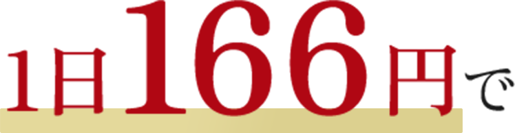 1日166円で